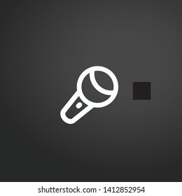 Microphone vector icon. Microphone concept stroke symbol design. Thin graphic elements vector illustration, outline pattern for your web site design, logo, UI. EPS 10.