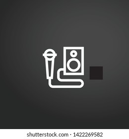 Microphone vector icon. Microphone concept stroke symbol design. Thin graphic elements vector illustration, outline pattern for your web site design, logo, UI. EPS 10.