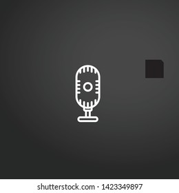 Microphone vector icon. Microphone concept stroke symbol design. Thin graphic elements vector illustration, outline pattern for your web site design, logo, UI. EPS 10.
