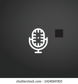 Microphone vector icon. Microphone concept stroke symbol design. Thin graphic elements vector illustration, outline pattern for your web site design, logo, UI. EPS 10.