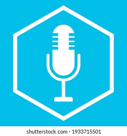 microphone vector icon created in different colors