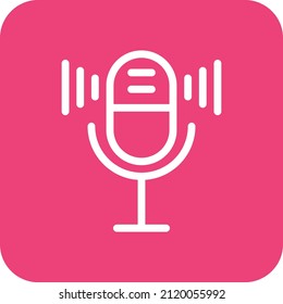 Ilustración de diseño de iconos del vector del micrófono