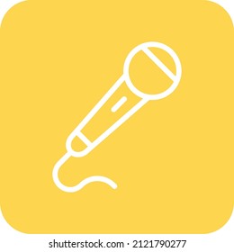 Ilustración de diseño de iconos del vector del micrófono