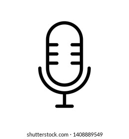 Microphone Vector Icon Design Template