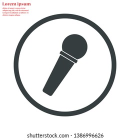 microphone vector icon eps 10 , Lorem ipsum Flat design