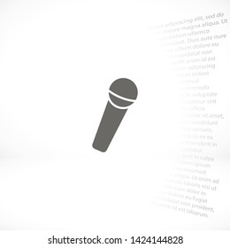 microphone vector icon eps 10 , Lorem ipsum Flat design
