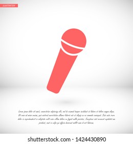 microphone vector icon eps 10 , Lorem ipsum Flat design