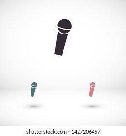 microphone vector icon eps 10 , Lorem ipsum Flat design