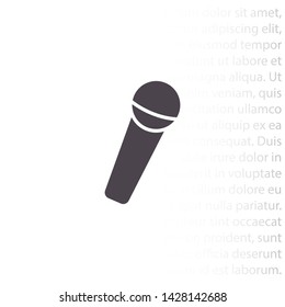 microphone vector icon eps 10 , Lorem ipsum Flat design