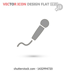 microphone vector icon eps 10 , Lorem ipsum Flat design