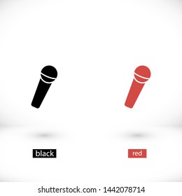 microphone vector icon eps 10 , Lorem ipsum Flat design