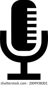 Icono vectorial del micrófono, eps 10. Simple ilustración aislada.