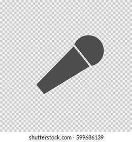 Microphone vector icon eps 10. Simple isolated illustration on transparent background.