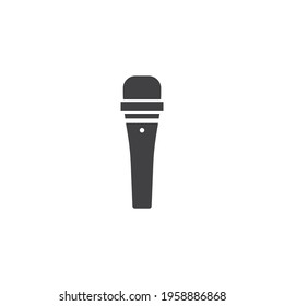 Microphone vector icon. filled flat sign for mobile concept and web design. Press microphone glyph icon. Symbol, logo illustration. Vector graphics