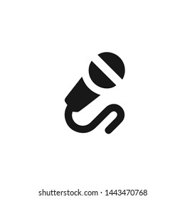 microphone vector icon flat design