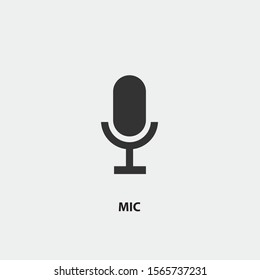 microphone vector icon flat isolated sign