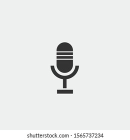 microphone vector icon flat isolated sign