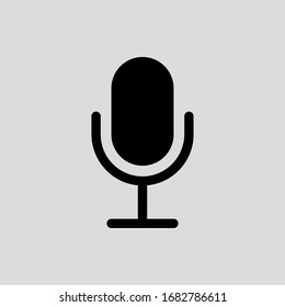 Microphone Vector Icon Flat Simple