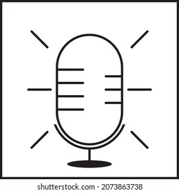 Microphone vector icon, microphone icons, in flat style, isolated on white background microphone icon, microphone linear icon ...