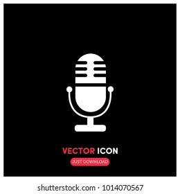 Microphone Vector Icon Illustration