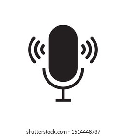 Microphone vector icon. vector illustration