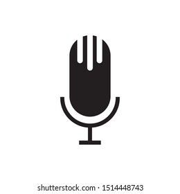 Microphone vector icon. vector illustration