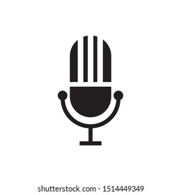 Microphone vector icon. vector illustration