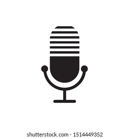 Microphone vector icon. vector illustration