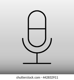 Microphone Vector Icon Illustration