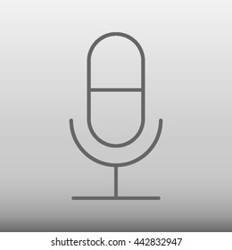 Microphone Vector Icon Illustration