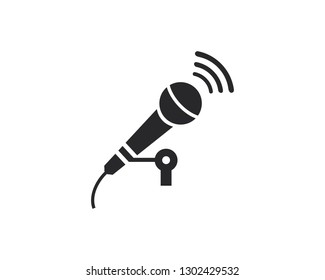 Microphone vector icon illustration design