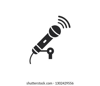 Microphone vector icon illustration design