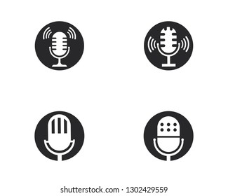 Microphone vector icon illustration design