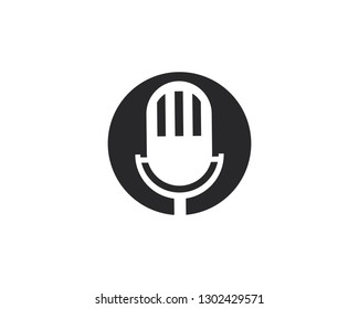 Microphone vector icon illustration design
