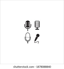 Diseño de ilustración de icono vector de micrófono