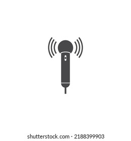 Mikrofon, Vektorsymbol-Design