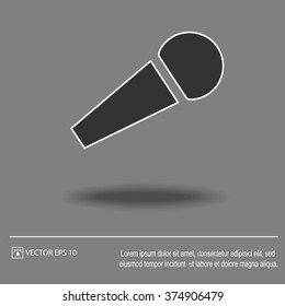 Microphone vector icon. Vector illustration EPS 10.