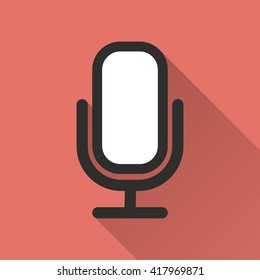 Microphone    vector icon. Illustration isolated for graphic and web design.