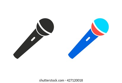 Microphone vector icon. Illustration isolated for graphic and web design.