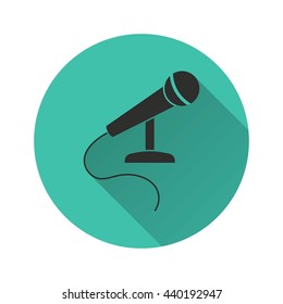 Microphone vector icon. Illustration isolated for graphic and web design.