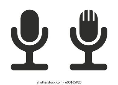 Microphone vector icon. Illustration isolated for graphic and web design.