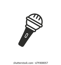 Microphone vector icon. Illustration isolated for graphic and web design.