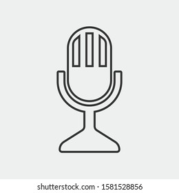 Microphone vector icon illustration sign