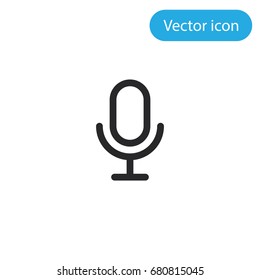 Microphone vector icon, illustration symbol