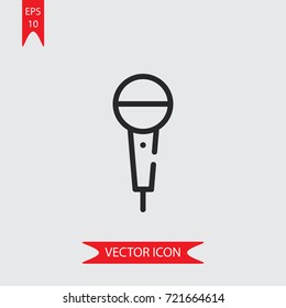 Microphone vector icon, illustration symbol