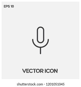 Microphone vector icon illustration for web and mobile application isolated on light backround.Ui/Ux.Premium quality.