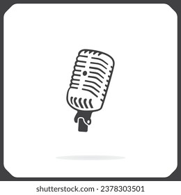 Microphone vector icon. An image of the microphone's reto.