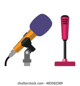Microphone vector icon isolated