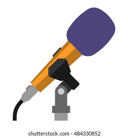 Microphone vector icon isolated