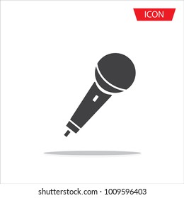 Microphone vector icon isolated on white background.